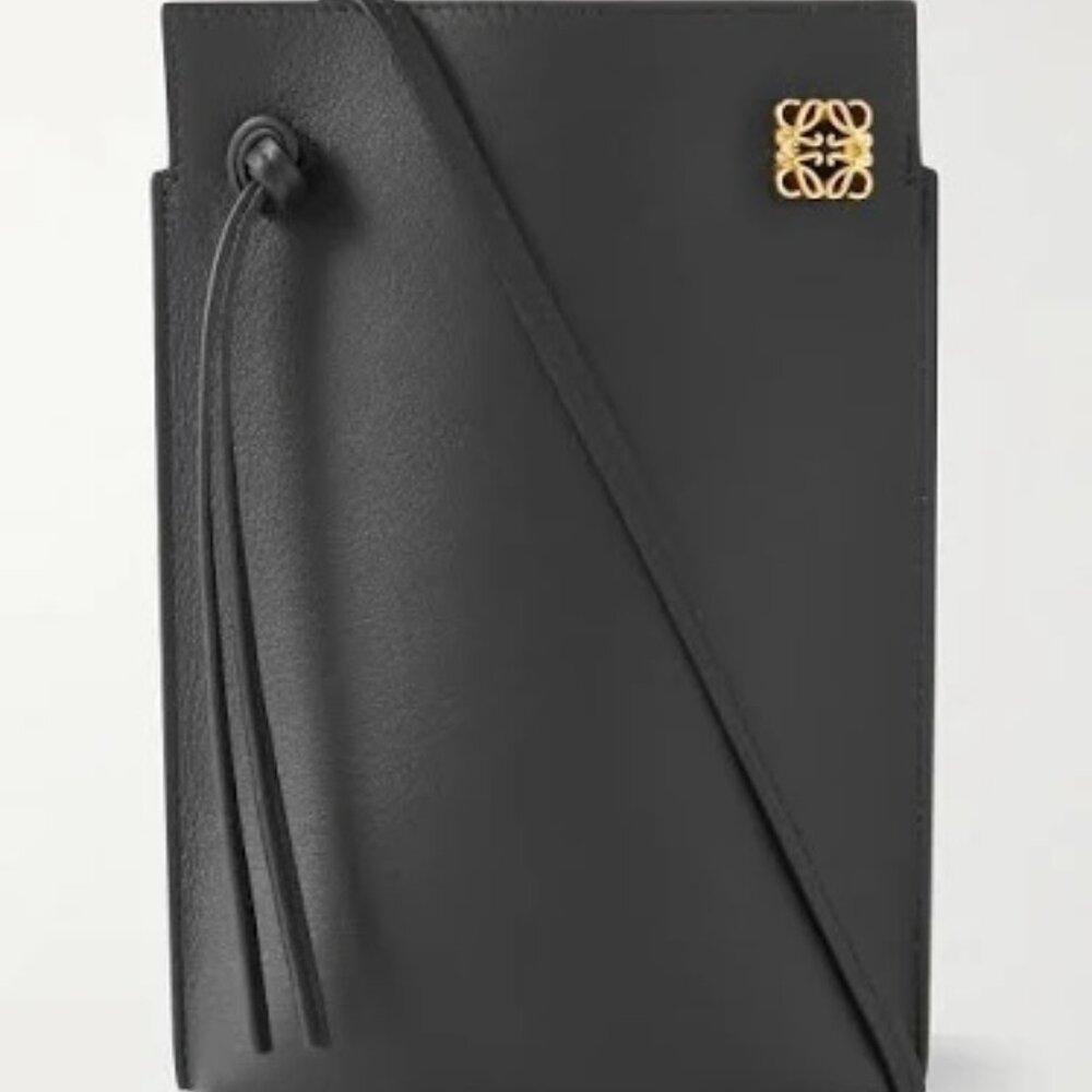 Loewe Dice Pocket (Smooth Calfskin) Dice Pocket: Black and Gold